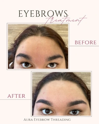 Eyebrow Threading Before and After